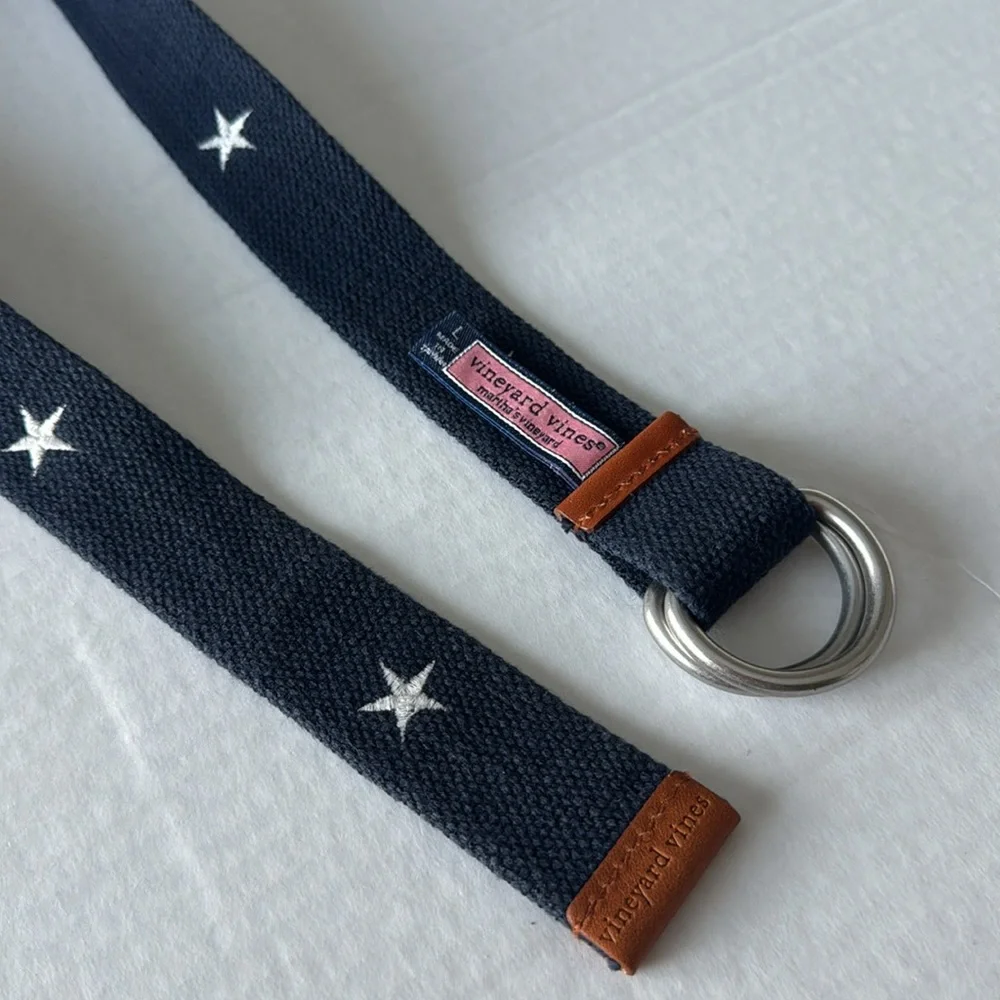 Vineyard Vines Boys Navy Blue Star Belt